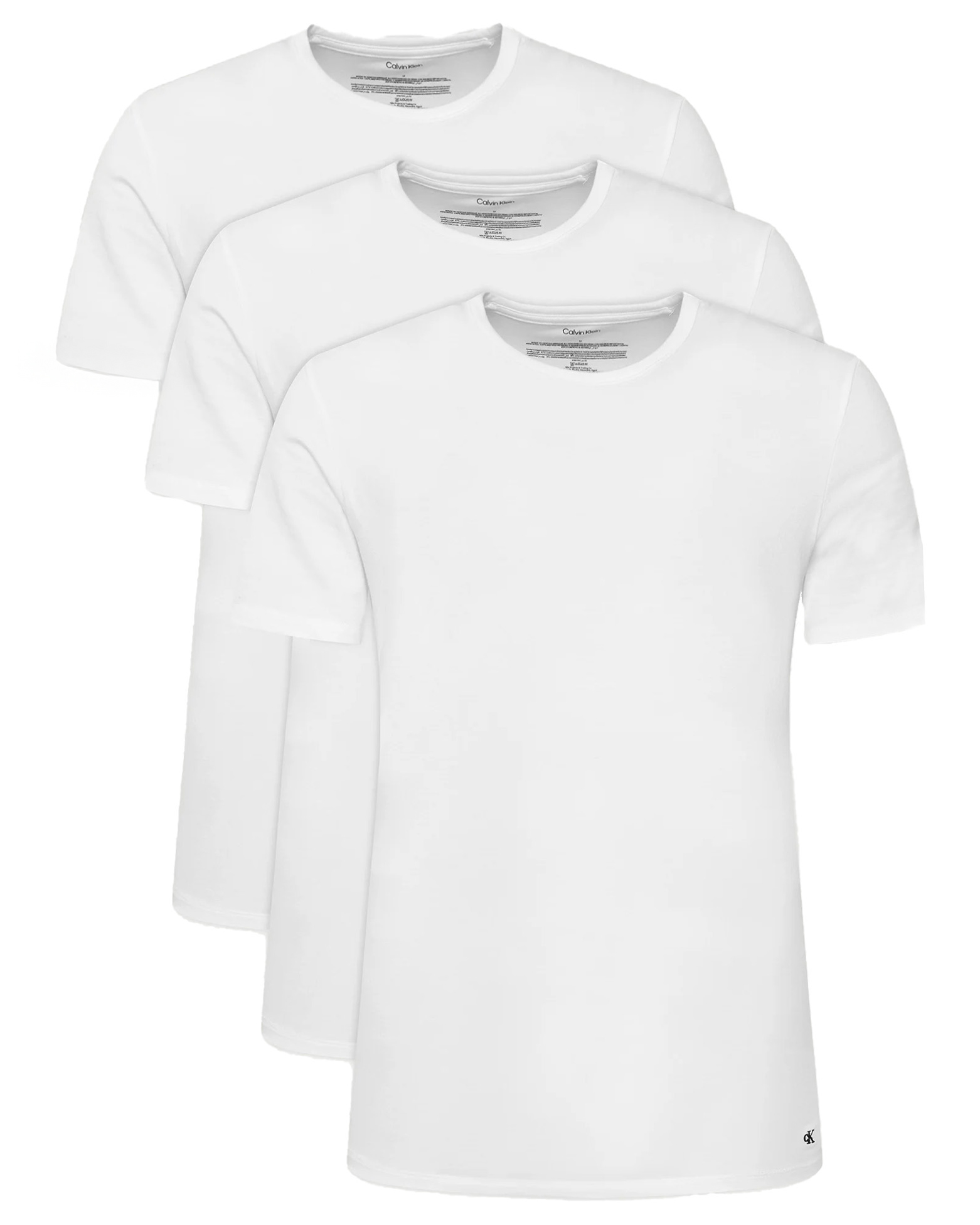 Calvin Klein T-shirts cotton stretch wit 3-pack afbeelding 1